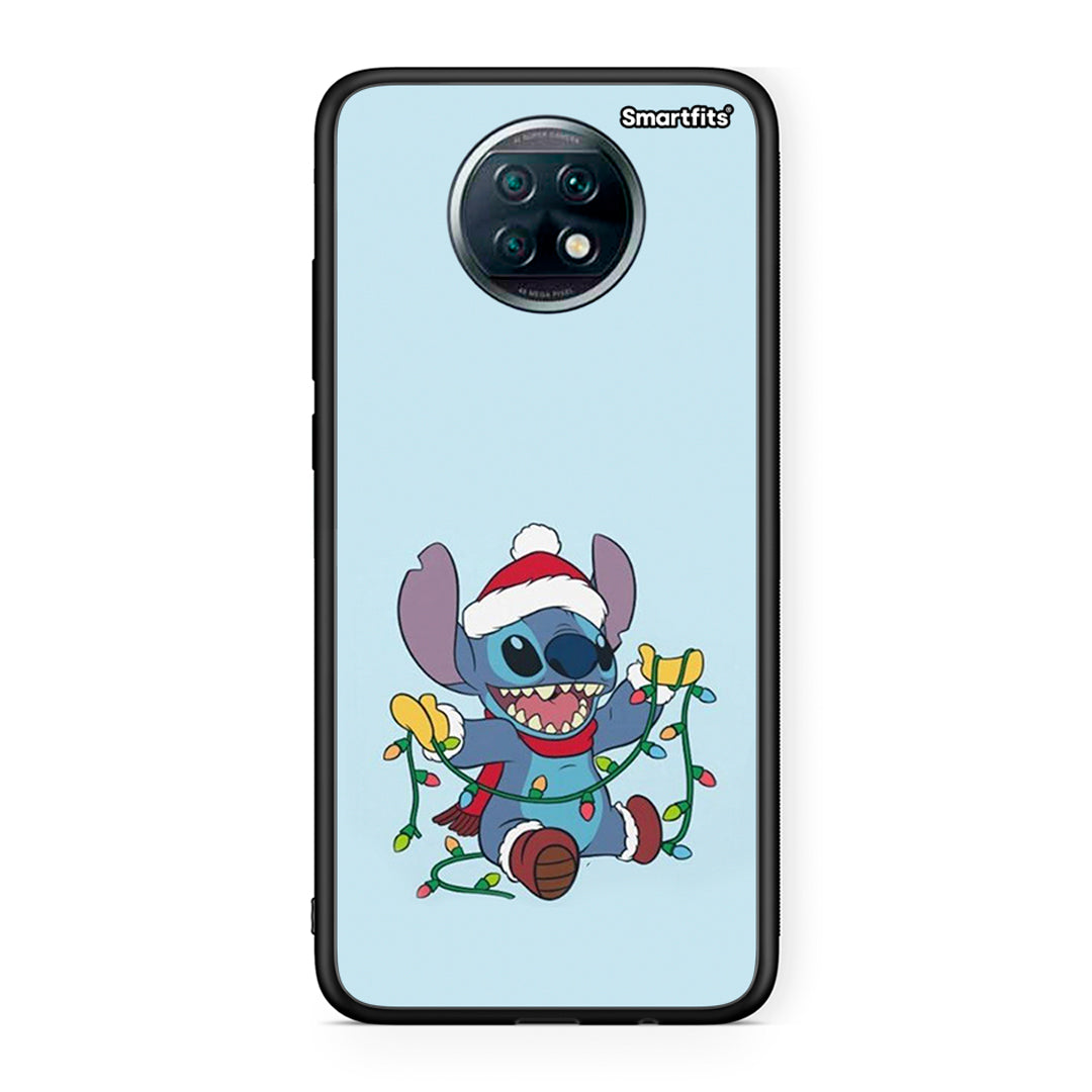 Xiaomi Redmi Note 9T Santa Stich θήκη από τη Smartfits με σχέδιο στο πίσω μέρος και μαύρο περίβλημα | Smartphone case with colorful back and black bezels by Smartfits