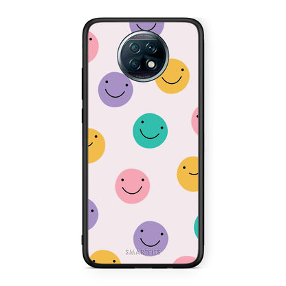 Xiaomi Redmi Note 9T Smiley Faces θήκη από τη Smartfits με σχέδιο στο πίσω μέρος και μαύρο περίβλημα | Smartphone case with colorful back and black bezels by Smartfits