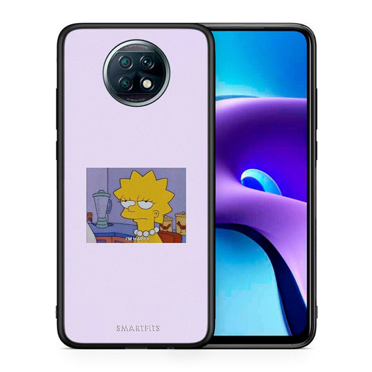 Θήκη Xiaomi Redmi Note 9T So Happy από τη Smartfits με σχέδιο στο πίσω μέρος και μαύρο περίβλημα | Xiaomi Redmi Note 9T So Happy case with colorful back and black bezels