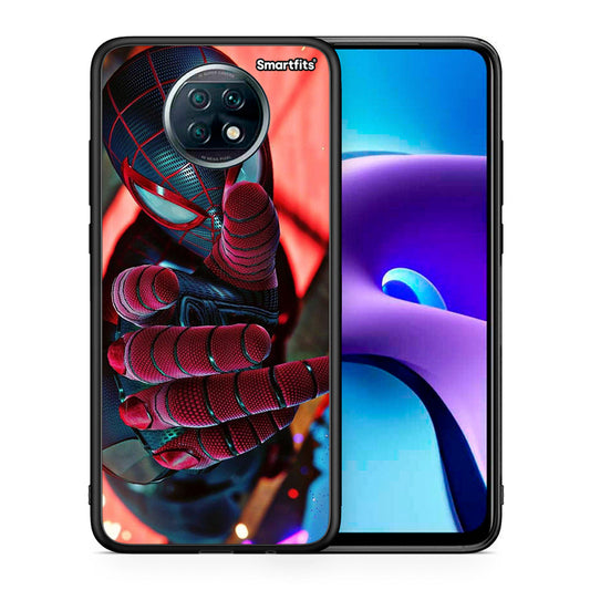 Θήκη Xiaomi Redmi Note 9T Spider Hand από τη Smartfits με σχέδιο στο πίσω μέρος και μαύρο περίβλημα | Xiaomi Redmi Note 9T Spider Hand case with colorful back and black bezels