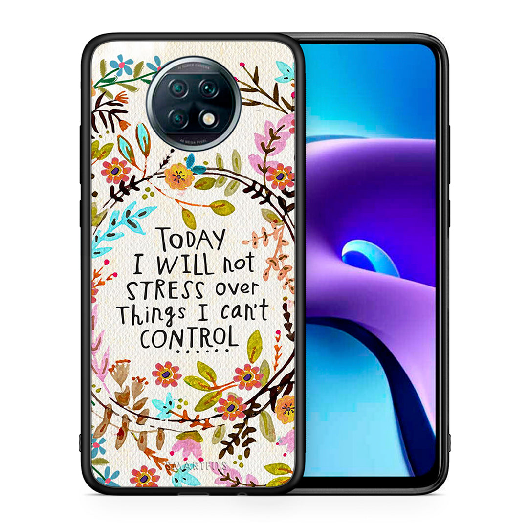 Θήκη Xiaomi Redmi Note 9T Stress Over από τη Smartfits με σχέδιο στο πίσω μέρος και μαύρο περίβλημα | Xiaomi Redmi Note 9T Stress Over case with colorful back and black bezels