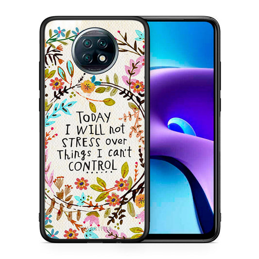 Θήκη Xiaomi Redmi Note 9T Stress Over από τη Smartfits με σχέδιο στο πίσω μέρος και μαύρο περίβλημα | Xiaomi Redmi Note 9T Stress Over case with colorful back and black bezels