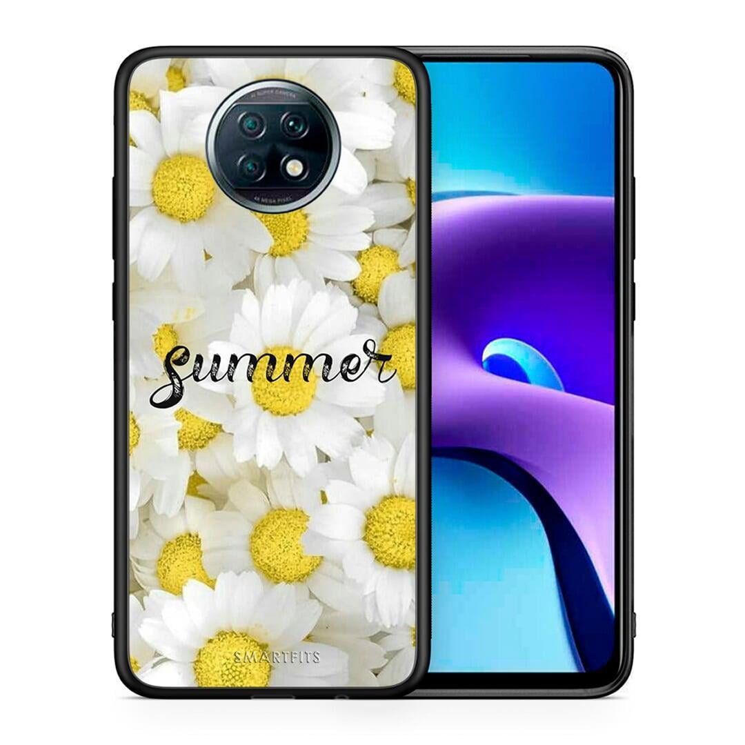 Θήκη Xiaomi Redmi Note 9T Summer Daisies από τη Smartfits με σχέδιο στο πίσω μέρος και μαύρο περίβλημα | Xiaomi Redmi Note 9T Summer Daisies case with colorful back and black bezels