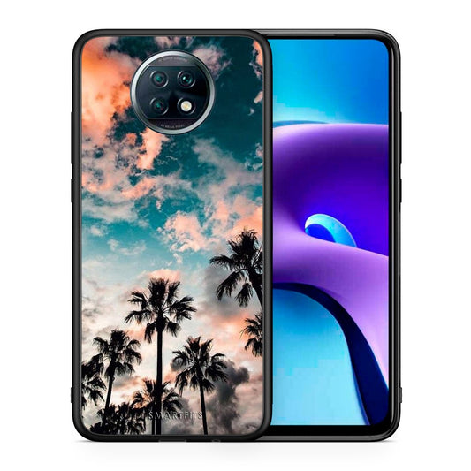 Θήκη Xiaomi Redmi Note 9T Sky Summer από τη Smartfits με σχέδιο στο πίσω μέρος και μαύρο περίβλημα | Xiaomi Redmi Note 9T Sky Summer case with colorful back and black bezels