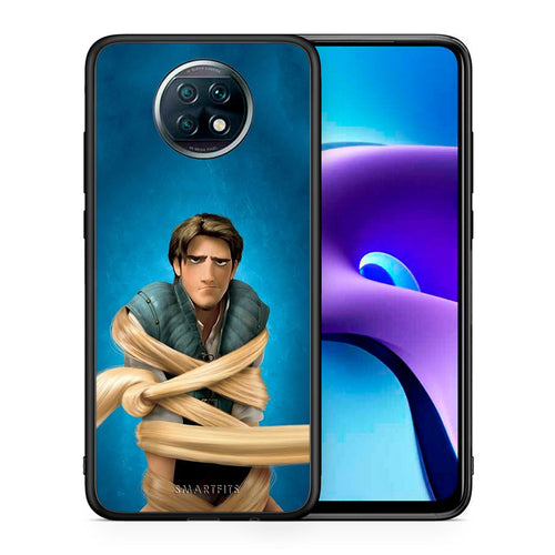 Θήκη Αγίου Βαλεντίνου Xiaomi Redmi Note 9T Tangled 1 από τη Smartfits με σχέδιο στο πίσω μέρος και μαύρο περίβλημα | Xiaomi Redmi Note 9T Tangled 1 case with colorful back and black bezels