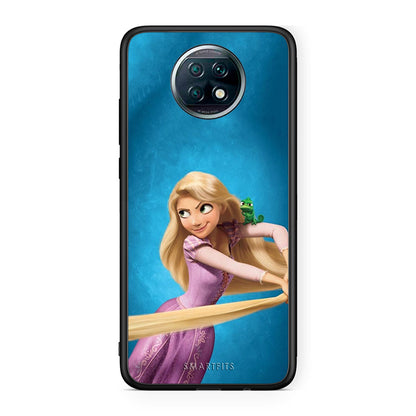 Xiaomi Redmi Note 9T Tangled 2 Θήκη Αγίου Βαλεντίνου από τη Smartfits με σχέδιο στο πίσω μέρος και μαύρο περίβλημα | Smartphone case with colorful back and black bezels by Smartfits