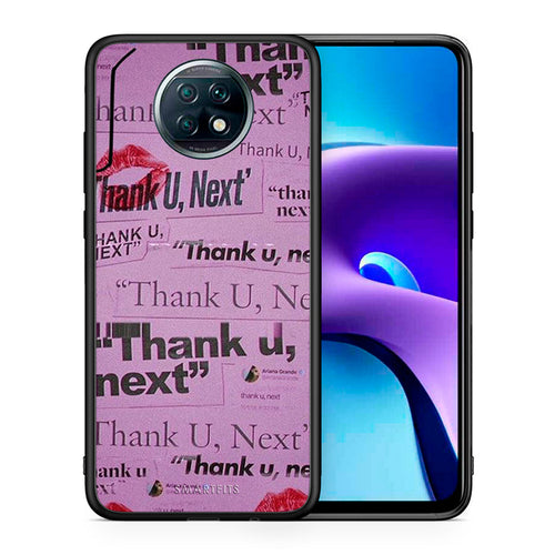 Θήκη Αγίου Βαλεντίνου Xiaomi Redmi Note 9T Thank You Next από τη Smartfits με σχέδιο στο πίσω μέρος και μαύρο περίβλημα | Xiaomi Redmi Note 9T Thank You Next case with colorful back and black bezels
