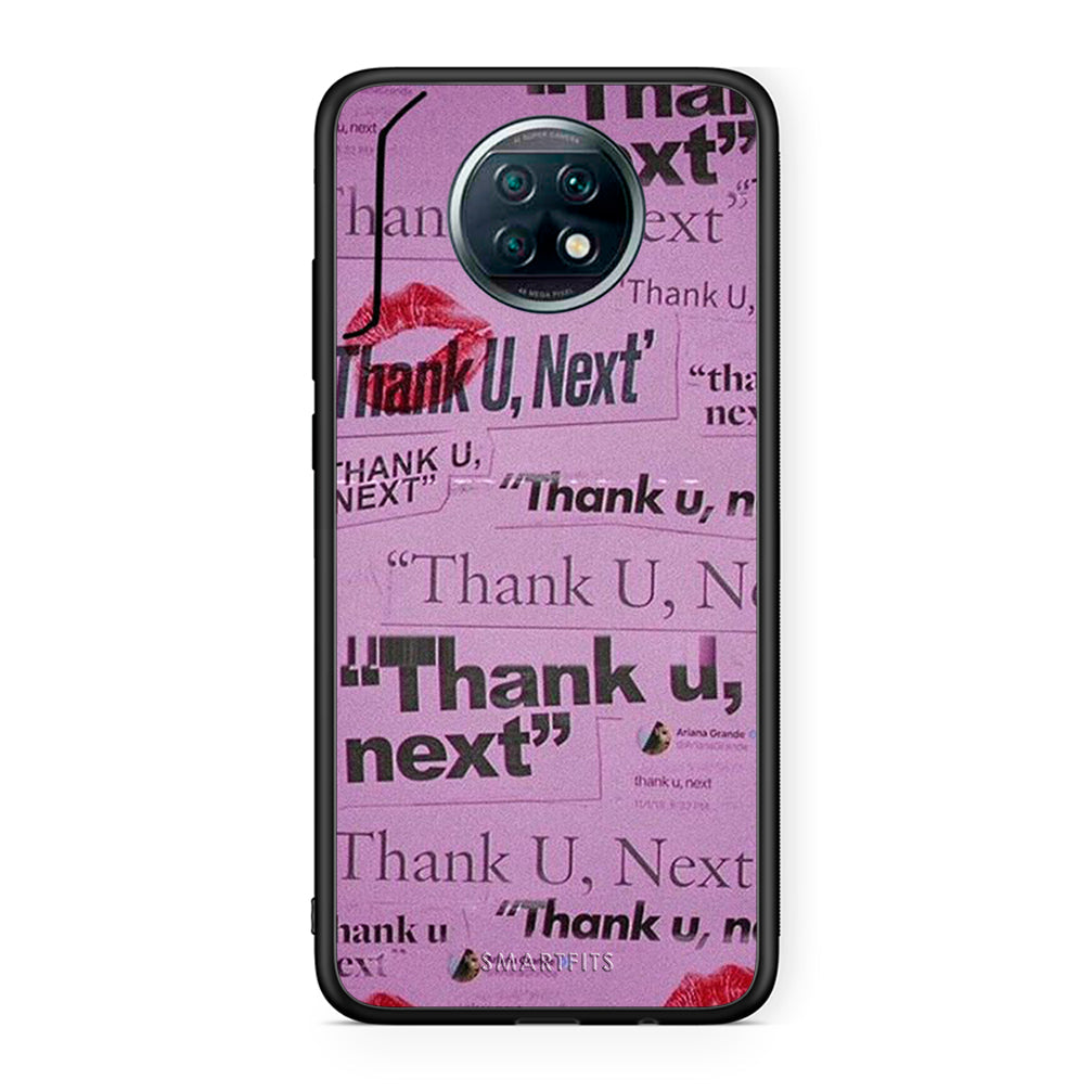 Xiaomi Redmi Note 9T Thank You Next Θήκη Αγίου Βαλεντίνου από τη Smartfits με σχέδιο στο πίσω μέρος και μαύρο περίβλημα | Smartphone case with colorful back and black bezels by Smartfits