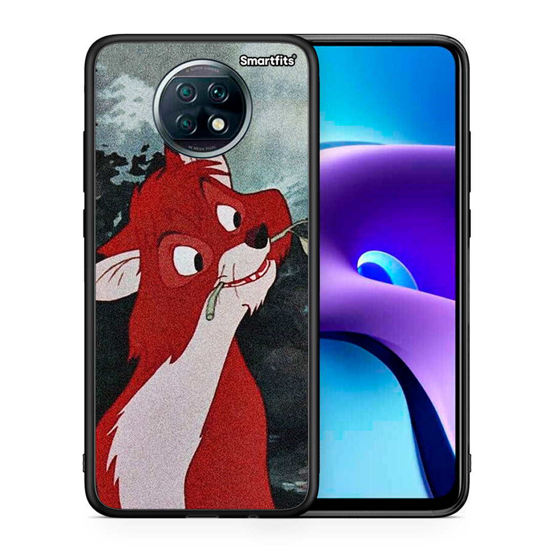 Θήκη Xiaomi Redmi Note 9T Tod And Vixey Love 1 από τη Smartfits με σχέδιο στο πίσω μέρος και μαύρο περίβλημα | Xiaomi Redmi Note 9T Tod And Vixey Love 1 case with colorful back and black bezels