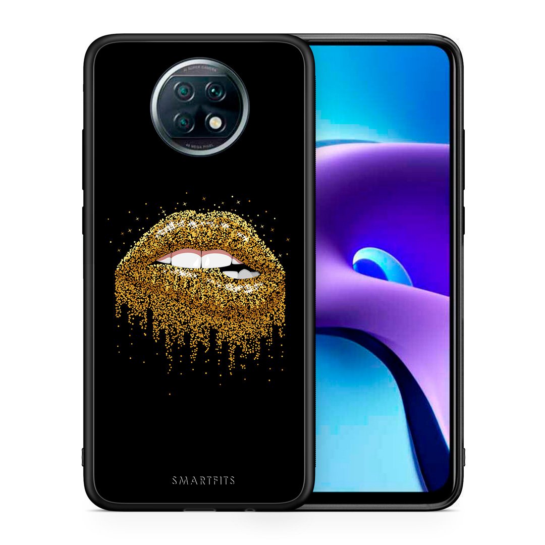 Θήκη Xiaomi Redmi Note 9T Golden Valentine από τη Smartfits με σχέδιο στο πίσω μέρος και μαύρο περίβλημα | Xiaomi Redmi Note 9T Golden Valentine case with colorful back and black bezels