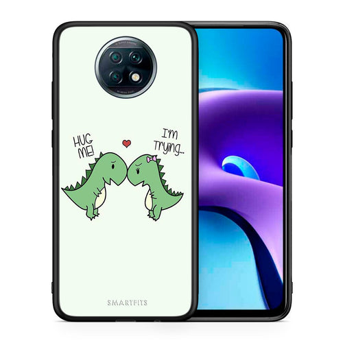 Θήκη Xiaomi Redmi Note 9T Rex Valentine από τη Smartfits με σχέδιο στο πίσω μέρος και μαύρο περίβλημα | Xiaomi Redmi Note 9T Rex Valentine case with colorful back and black bezels