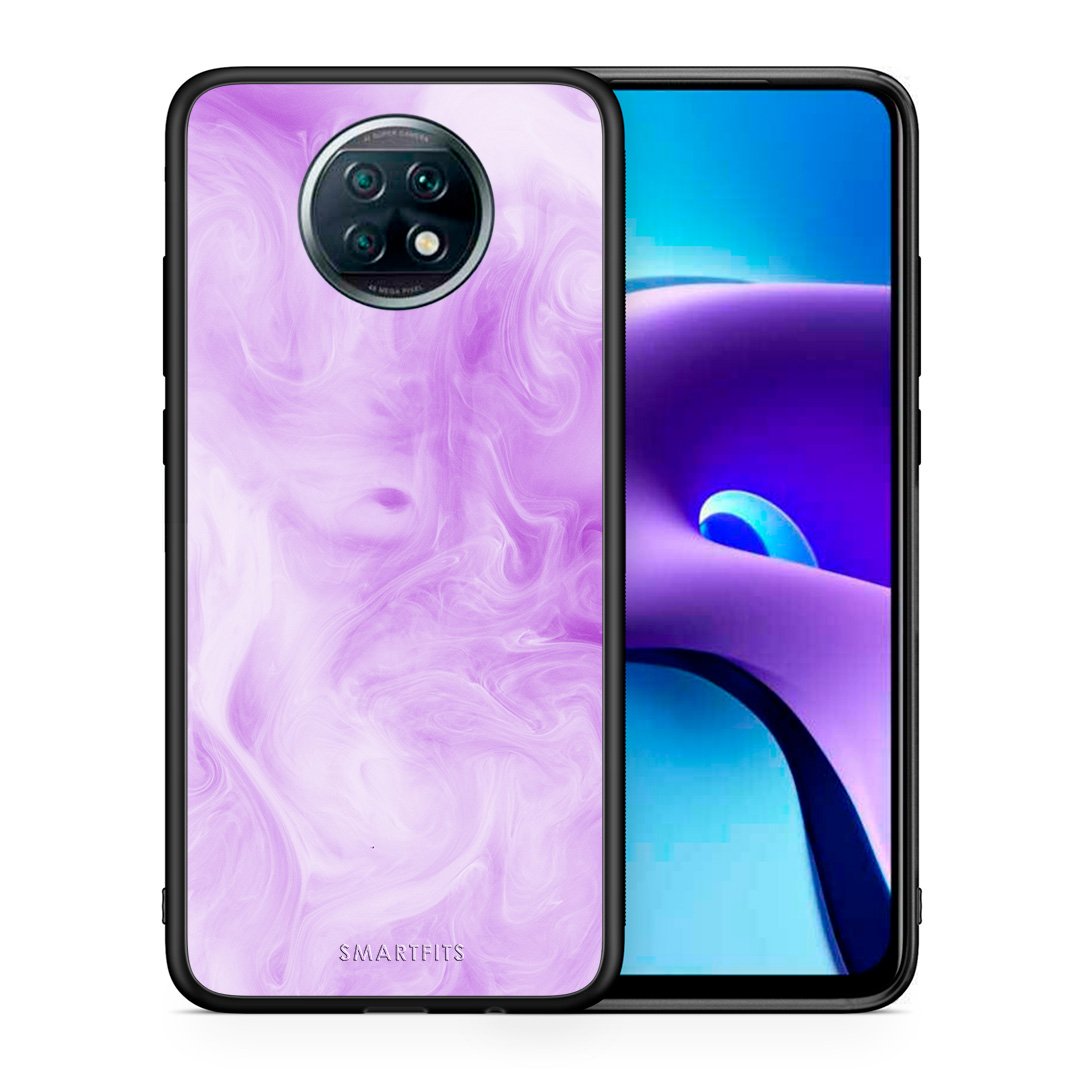 Θήκη Xiaomi Redmi Note 9T Lavender Watercolor από τη Smartfits με σχέδιο στο πίσω μέρος και μαύρο περίβλημα | Xiaomi Redmi Note 9T Lavender Watercolor case with colorful back and black bezels