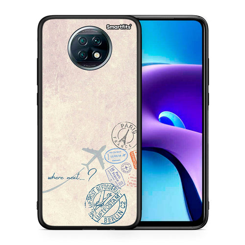 Θήκη Xiaomi Redmi Note 9T Where Next από τη Smartfits με σχέδιο στο πίσω μέρος και μαύρο περίβλημα | Xiaomi Redmi Note 9T Where Next case with colorful back and black bezels