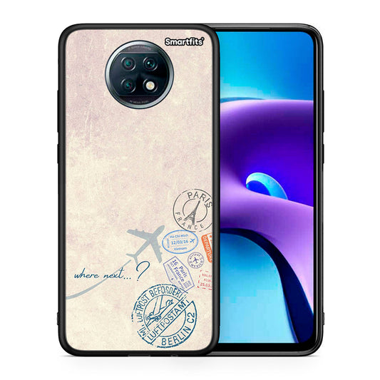 Θήκη Xiaomi Redmi Note 9T Where Next από τη Smartfits με σχέδιο στο πίσω μέρος και μαύρο περίβλημα | Xiaomi Redmi Note 9T Where Next case with colorful back and black bezels