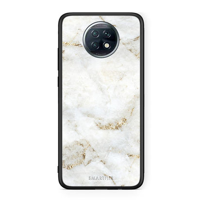 Xiaomi Redmi Note 9T White Gold Marble θήκη από τη Smartfits με σχέδιο στο πίσω μέρος και μαύρο περίβλημα | Smartphone case with colorful back and black bezels by Smartfits