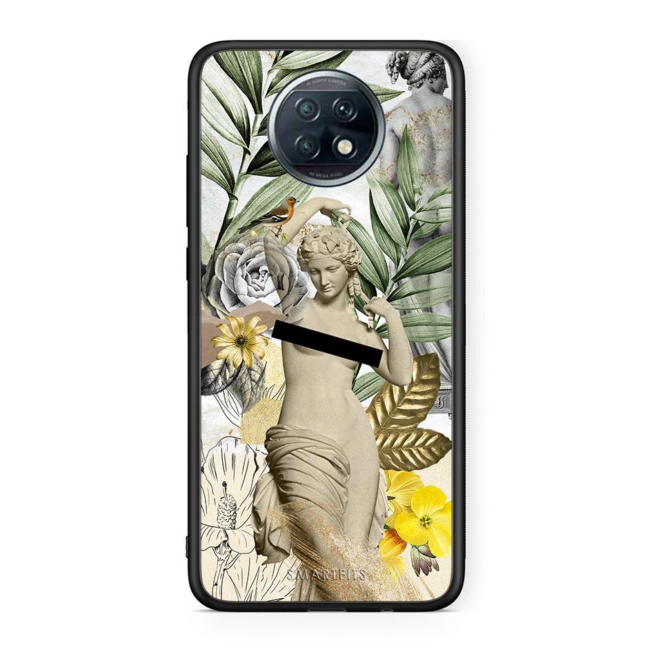 Xiaomi Redmi Note 9T Woman Statue θήκη από τη Smartfits με σχέδιο στο πίσω μέρος και μαύρο περίβλημα | Smartphone case with colorful back and black bezels by Smartfits