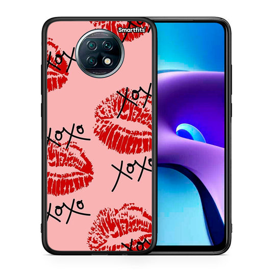 Θήκη Xiaomi Redmi Note 9T XOXO Lips από τη Smartfits με σχέδιο στο πίσω μέρος και μαύρο περίβλημα | Xiaomi Redmi Note 9T XOXO Lips case with colorful back and black bezels