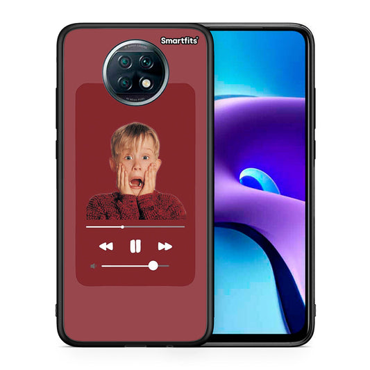 Θήκη Xiaomi Redmi Note 9T Xmas Alone Music από τη Smartfits με σχέδιο στο πίσω μέρος και μαύρο περίβλημα | Xiaomi Redmi Note 9T Xmas Alone Music case with colorful back and black bezels