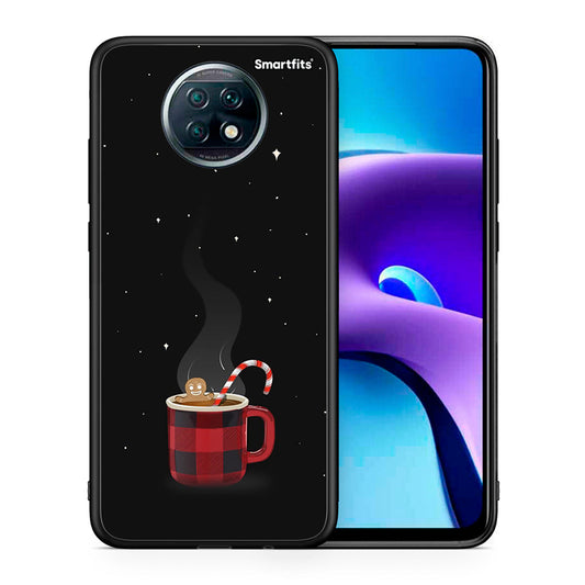 Θήκη Xiaomi Redmi Note 9T Xmas Bathing από τη Smartfits με σχέδιο στο πίσω μέρος και μαύρο περίβλημα | Xiaomi Redmi Note 9T Xmas Bathing case with colorful back and black bezels