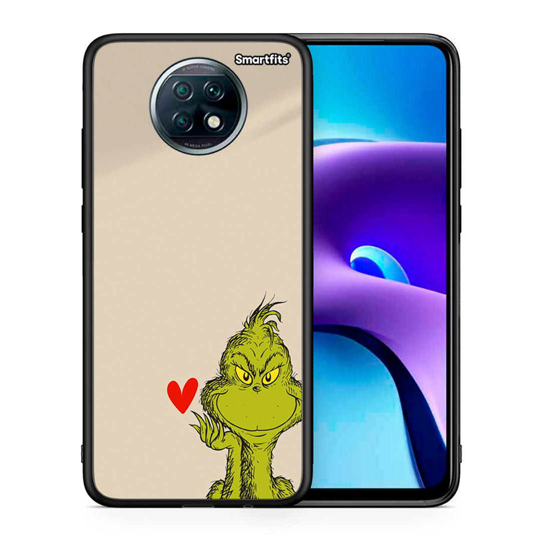 Θήκη Xiaomi Redmi Note 9T Xmas Grinch από τη Smartfits με σχέδιο στο πίσω μέρος και μαύρο περίβλημα | Xiaomi Redmi Note 9T Xmas Grinch case with colorful back and black bezels