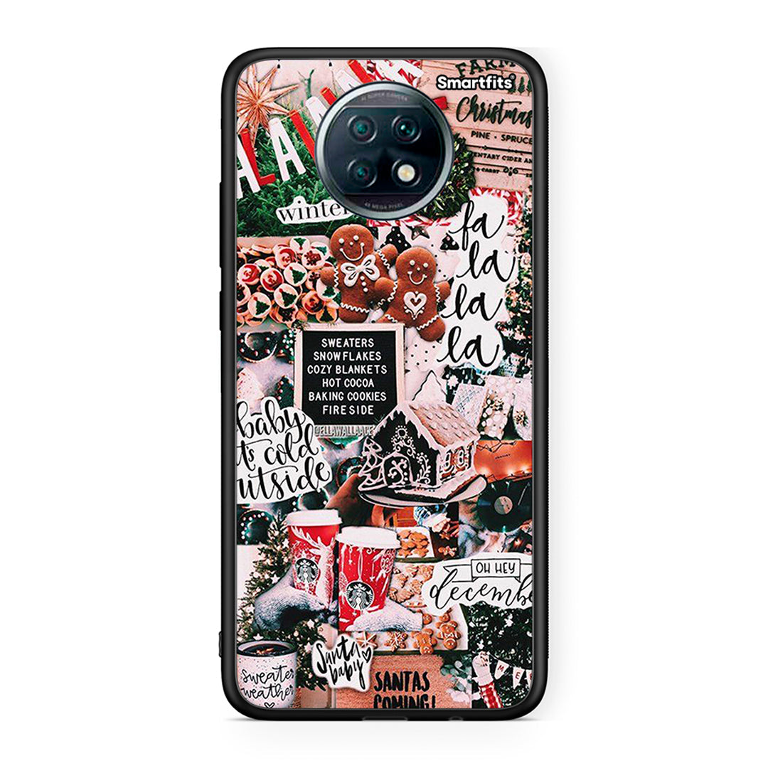 Xiaomi Redmi Note 9T Xmas Habbits θήκη από τη Smartfits με σχέδιο στο πίσω μέρος και μαύρο περίβλημα | Smartphone case with colorful back and black bezels by Smartfits