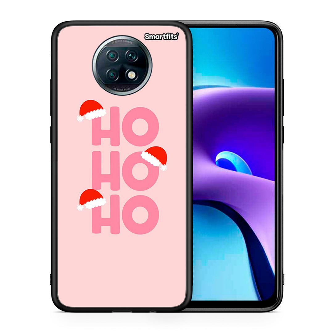 Θήκη Xiaomi Redmi Note 9T Xmas Ho Ho Ho από τη Smartfits με σχέδιο στο πίσω μέρος και μαύρο περίβλημα | Xiaomi Redmi Note 9T Xmas Ho Ho Ho case with colorful back and black bezels