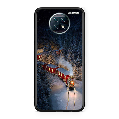 Xiaomi Redmi Note 9T Xmas Train θήκη από τη Smartfits με σχέδιο στο πίσω μέρος και μαύρο περίβλημα | Smartphone case with colorful back and black bezels by Smartfits