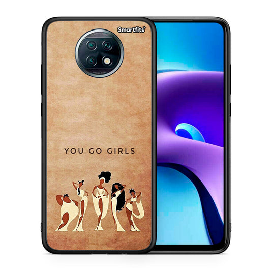 Θήκη Xiaomi Redmi Note 9T You Go Girl από τη Smartfits με σχέδιο στο πίσω μέρος και μαύρο περίβλημα | Xiaomi Redmi Note 9T You Go Girl case with colorful back and black bezels