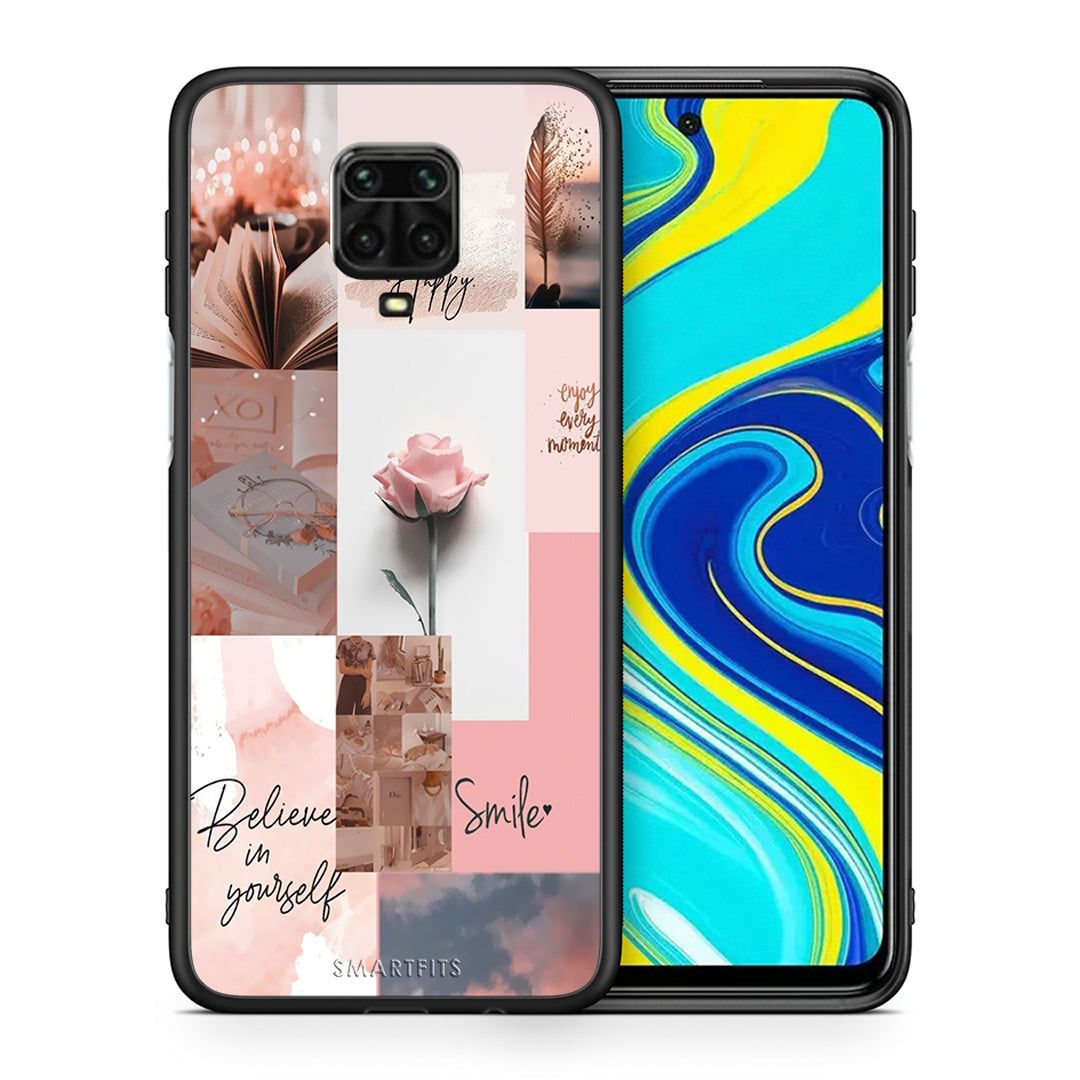 Θήκη Xiaomi Redmi Note 9S / 9 Pro Aesthetic Collage από τη Smartfits με σχέδιο στο πίσω μέρος και μαύρο περίβλημα | Xiaomi Redmi Note 9S / 9 Pro Aesthetic Collage case with colorful back and black bezels