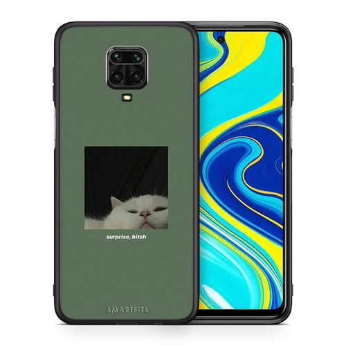 Θήκη Xiaomi Redmi Note 9S / 9 Pro Bitch Surprise από τη Smartfits με σχέδιο στο πίσω μέρος και μαύρο περίβλημα | Xiaomi Redmi Note 9S / 9 Pro Bitch Surprise case with colorful back and black bezels