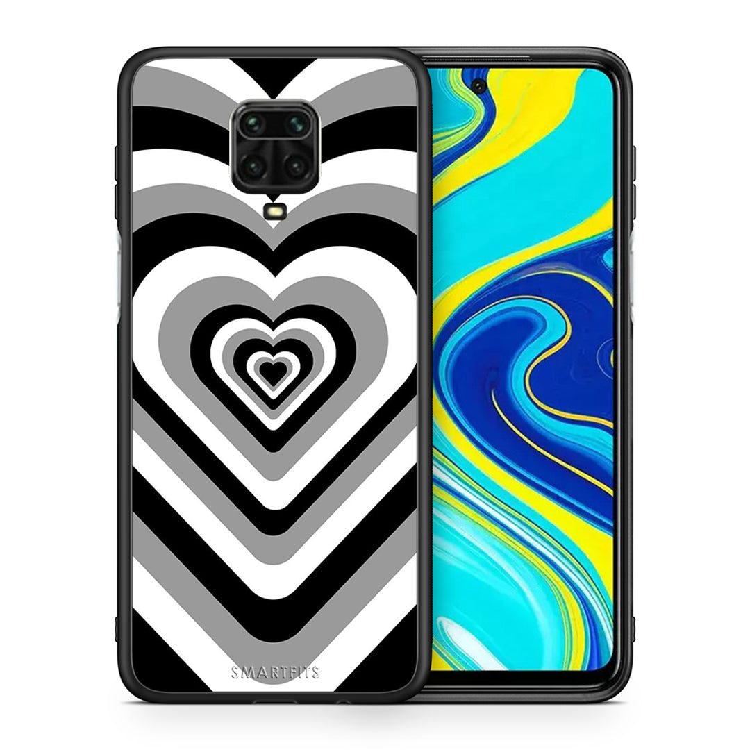 Θήκη Xiaomi Redmi Note 9S / 9 Pro Black Hearts από τη Smartfits με σχέδιο στο πίσω μέρος και μαύρο περίβλημα | Xiaomi Redmi Note 9S / 9 Pro Black Hearts case with colorful back and black bezels