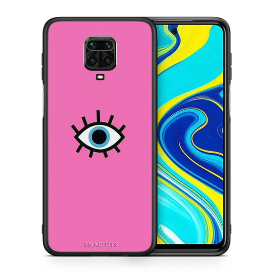 Θήκη Xiaomi Redmi Note 9S / 9 Pro Blue Eye Pink από τη Smartfits με σχέδιο στο πίσω μέρος και μαύρο περίβλημα | Xiaomi Redmi Note 9S / 9 Pro Blue Eye Pink case with colorful back and black bezels