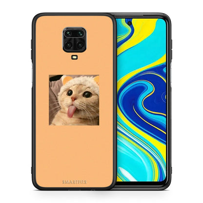 Θήκη Xiaomi Redmi Note 9S / 9 Pro Cat Tongue από τη Smartfits με σχέδιο στο πίσω μέρος και μαύρο περίβλημα | Xiaomi Redmi Note 9S / 9 Pro Cat Tongue case with colorful back and black bezels