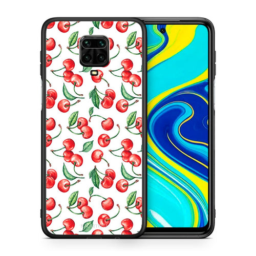Θήκη Xiaomi Redmi Note 9S / 9 Pro Cherry Summer από τη Smartfits με σχέδιο στο πίσω μέρος και μαύρο περίβλημα | Xiaomi Redmi Note 9S / 9 Pro Cherry Summer case with colorful back and black bezels