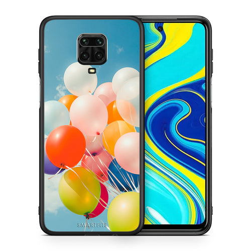 Θήκη Xiaomi Redmi Note 9S / 9 Pro Colorful Balloons από τη Smartfits με σχέδιο στο πίσω μέρος και μαύρο περίβλημα | Xiaomi Redmi Note 9S / 9 Pro Colorful Balloons case with colorful back and black bezels