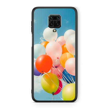 Xiaomi Redmi Note 9S / 9 Pro Colorful Balloons θήκη από τη Smartfits με σχέδιο στο πίσω μέρος και μαύρο περίβλημα | Smartphone case with colorful back and black bezels by Smartfits