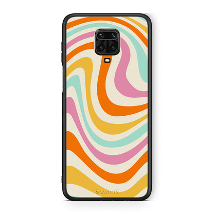Xiaomi Redmi Note 9S / 9 Pro Colourful Waves θήκη από τη Smartfits με σχέδιο στο πίσω μέρος και μαύρο περίβλημα | Smartphone case with colorful back and black bezels by Smartfits