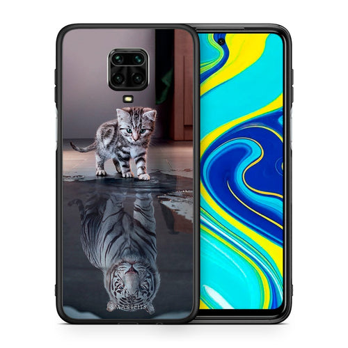 Θήκη Xiaomi Redmi Note 9S / 9 Pro Tiger Cute από τη Smartfits με σχέδιο στο πίσω μέρος και μαύρο περίβλημα | Xiaomi Redmi Note 9S / 9 Pro Tiger Cute case with colorful back and black bezels