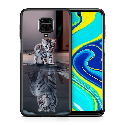 Θήκη Xiaomi Redmi Note 9S / 9 Pro Tiger Cute από τη Smartfits με σχέδιο στο πίσω μέρος και μαύρο περίβλημα | Xiaomi Redmi Note 9S / 9 Pro Tiger Cute case with colorful back and black bezels