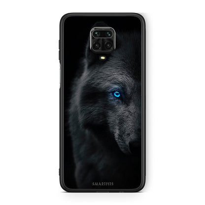 Xiaomi Redmi Note 9S / 9 Pro Dark Wolf θήκη από τη Smartfits με σχέδιο στο πίσω μέρος και μαύρο περίβλημα | Smartphone case with colorful back and black bezels by Smartfits