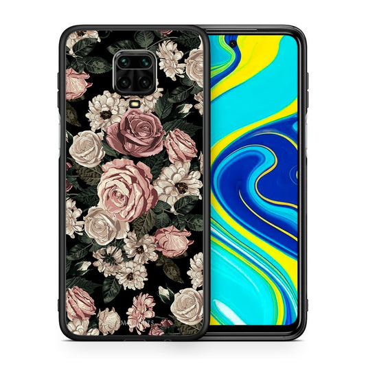 Θήκη Xiaomi Redmi Note 9S / 9 Pro Wild Roses Flower από τη Smartfits με σχέδιο στο πίσω μέρος και μαύρο περίβλημα | Xiaomi Redmi Note 9S / 9 Pro Wild Roses Flower case with colorful back and black bezels