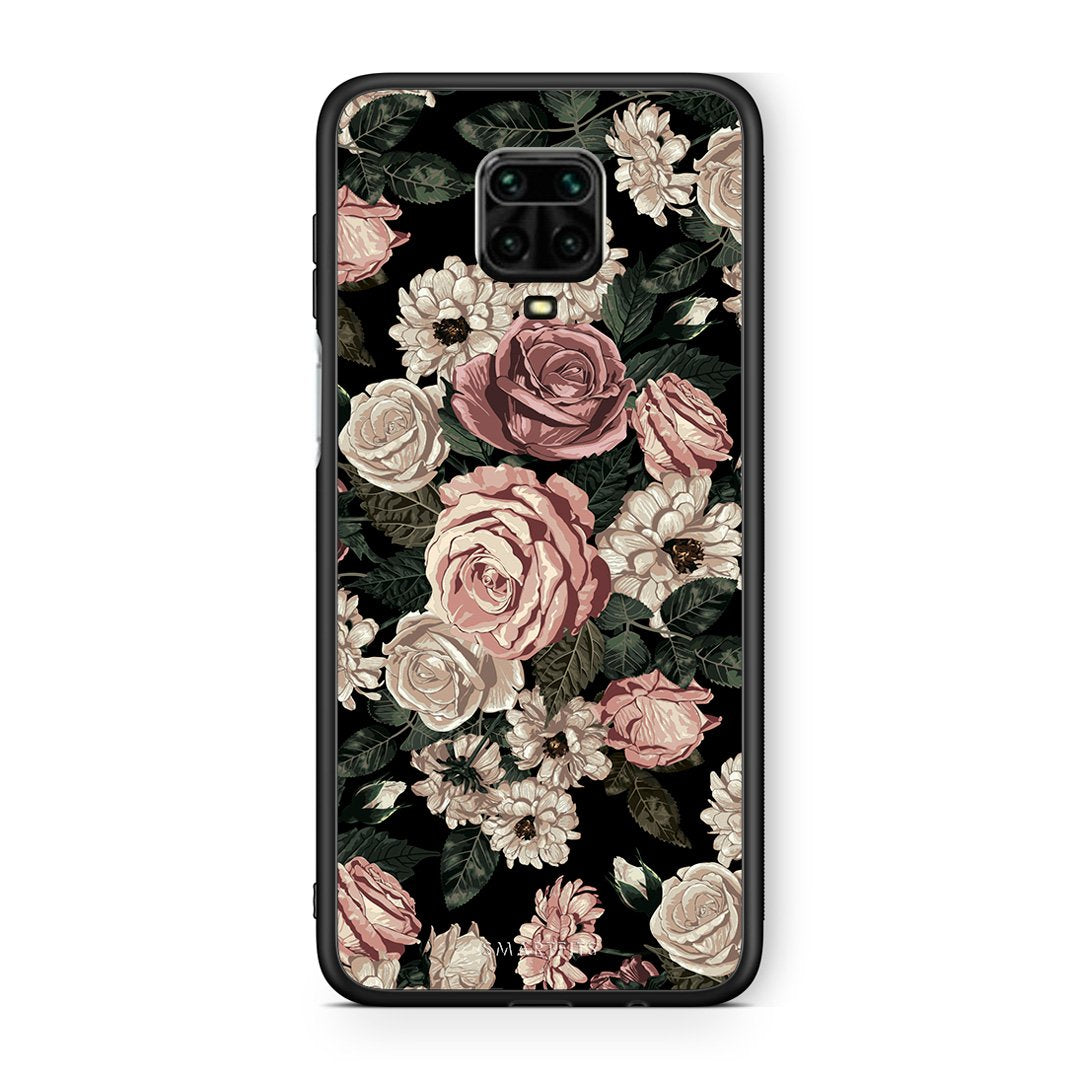 4 - Xiaomi Redmi Note 9S / 9 Pro Wild Roses Flower case, cover, bumper