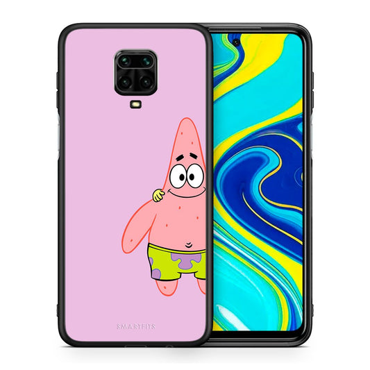 Θήκη Xiaomi Redmi Note 9S / 9 Pro  Friends Patrick από τη Smartfits με σχέδιο στο πίσω μέρος και μαύρο περίβλημα | Xiaomi Redmi Note 9S / 9 Pro  Friends Patrick case with colorful back and black bezels