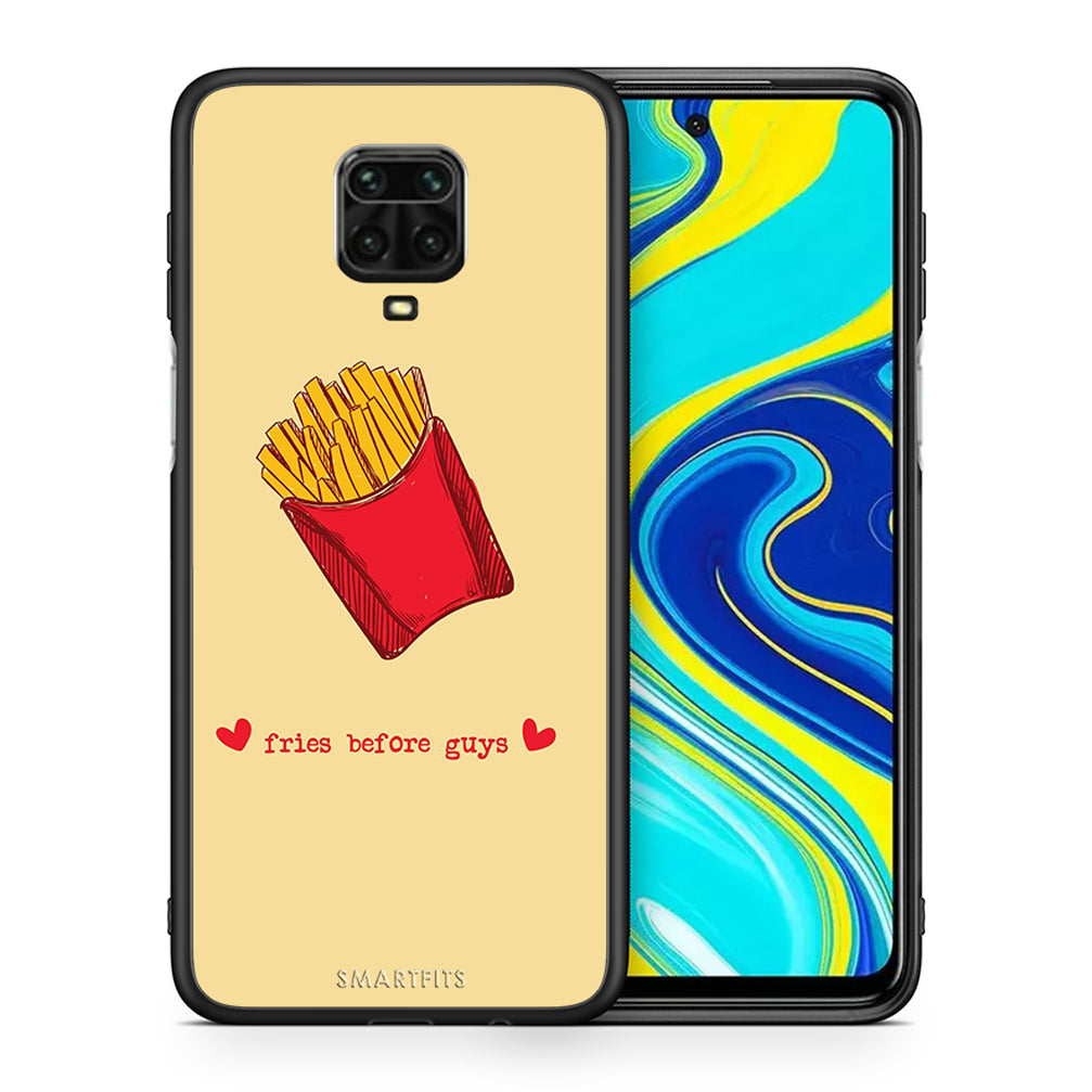 Θήκη Αγίου Βαλεντίνου Xiaomi Redmi Note 9S / 9 Pro Fries Before Guys από τη Smartfits με σχέδιο στο πίσω μέρος και μαύρο περίβλημα | Xiaomi Redmi Note 9S / 9 Pro Fries Before Guys case with colorful back and black bezels
