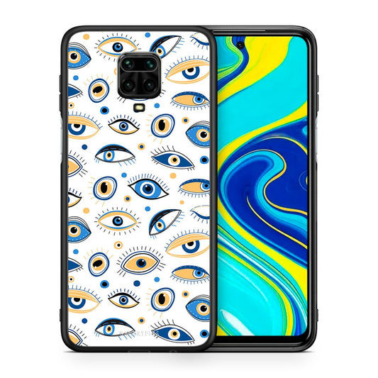 Θήκη Xiaomi Redmi Note 9S / 9 Pro Ftou Ftou από τη Smartfits με σχέδιο στο πίσω μέρος και μαύρο περίβλημα | Xiaomi Redmi Note 9S / 9 Pro Ftou Ftou case with colorful back and black bezels
