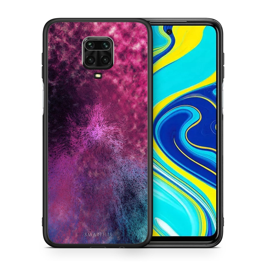 Θήκη Xiaomi Redmi Note 9S / 9 Pro Aurora Galaxy από τη Smartfits με σχέδιο στο πίσω μέρος και μαύρο περίβλημα | Xiaomi Redmi Note 9S / 9 Pro Aurora Galaxy case with colorful back and black bezels