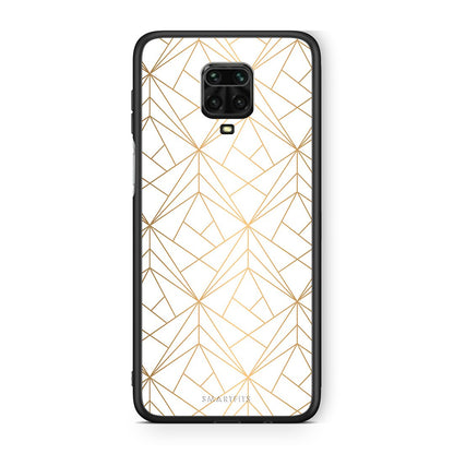 111 - Xiaomi Redmi Note 9S / 9 Pro  Luxury White Geometric case, cover, bumper