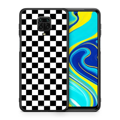 Θήκη Xiaomi Redmi Note 9S / 9 Pro Squares Geometric από τη Smartfits με σχέδιο στο πίσω μέρος και μαύρο περίβλημα | Xiaomi Redmi Note 9S / 9 Pro Squares Geometric case with colorful back and black bezels