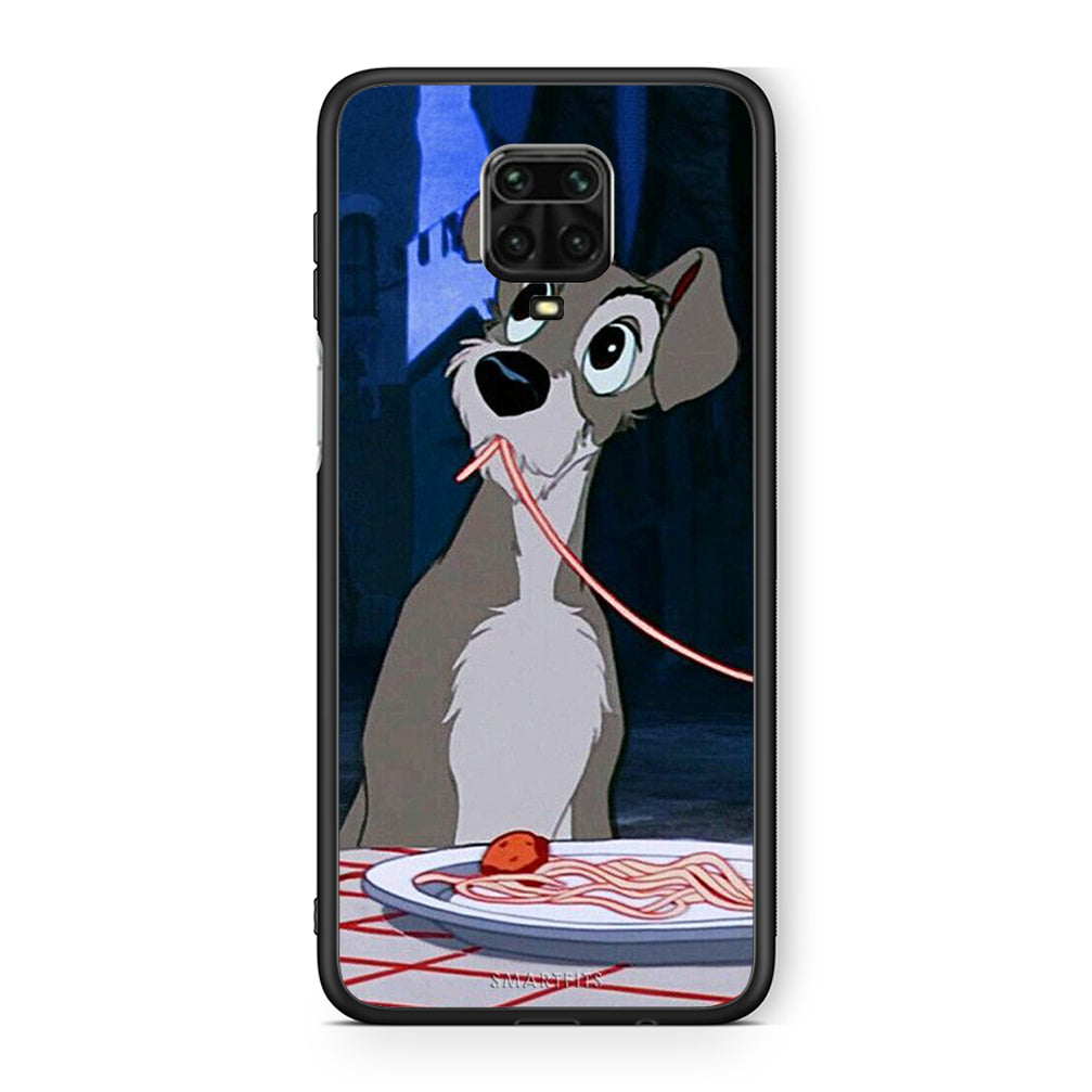 Xiaomi Redmi Note 9S / 9 Pro Lady And Tramp 1 Θήκη Αγίου Βαλεντίνου από τη Smartfits με σχέδιο στο πίσω μέρος και μαύρο περίβλημα | Smartphone case with colorful back and black bezels by Smartfits