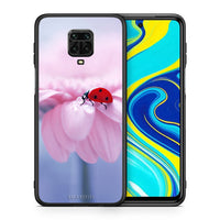 Thumbnail for Θήκη Xiaomi Redmi Note 9S / 9 Pro Ladybug Flower από τη Smartfits με σχέδιο στο πίσω μέρος και μαύρο περίβλημα | Xiaomi Redmi Note 9S / 9 Pro Ladybug Flower case with colorful back and black bezels